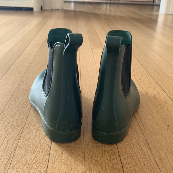 J.Crew hunter green Chelsea rain booties - Picture 3 of 3